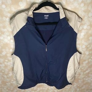 Ping zip up vest windbreaker